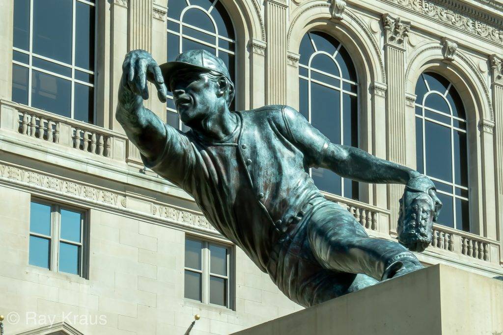 Access limited to Bob Uecker's last row statue
